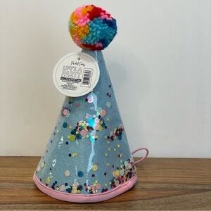 Packed Party Pup Adjustable Strap Party Hat Multi Color Confetti‎ Rainbow NWT